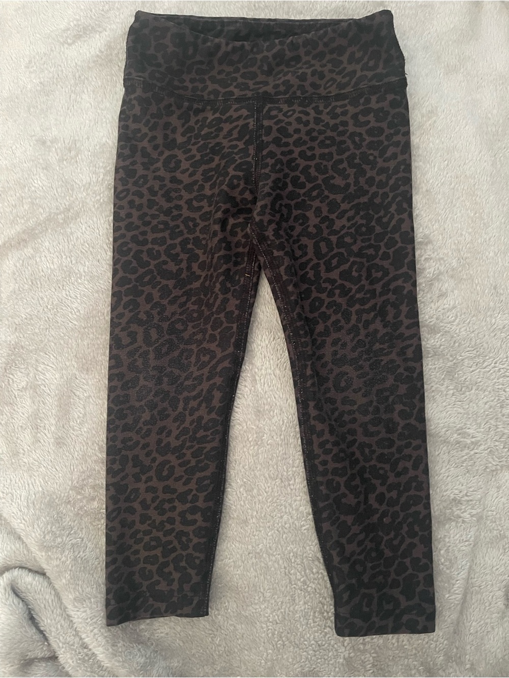Beyond Yoga Girls' Brown & Black Leopard Print Leggings